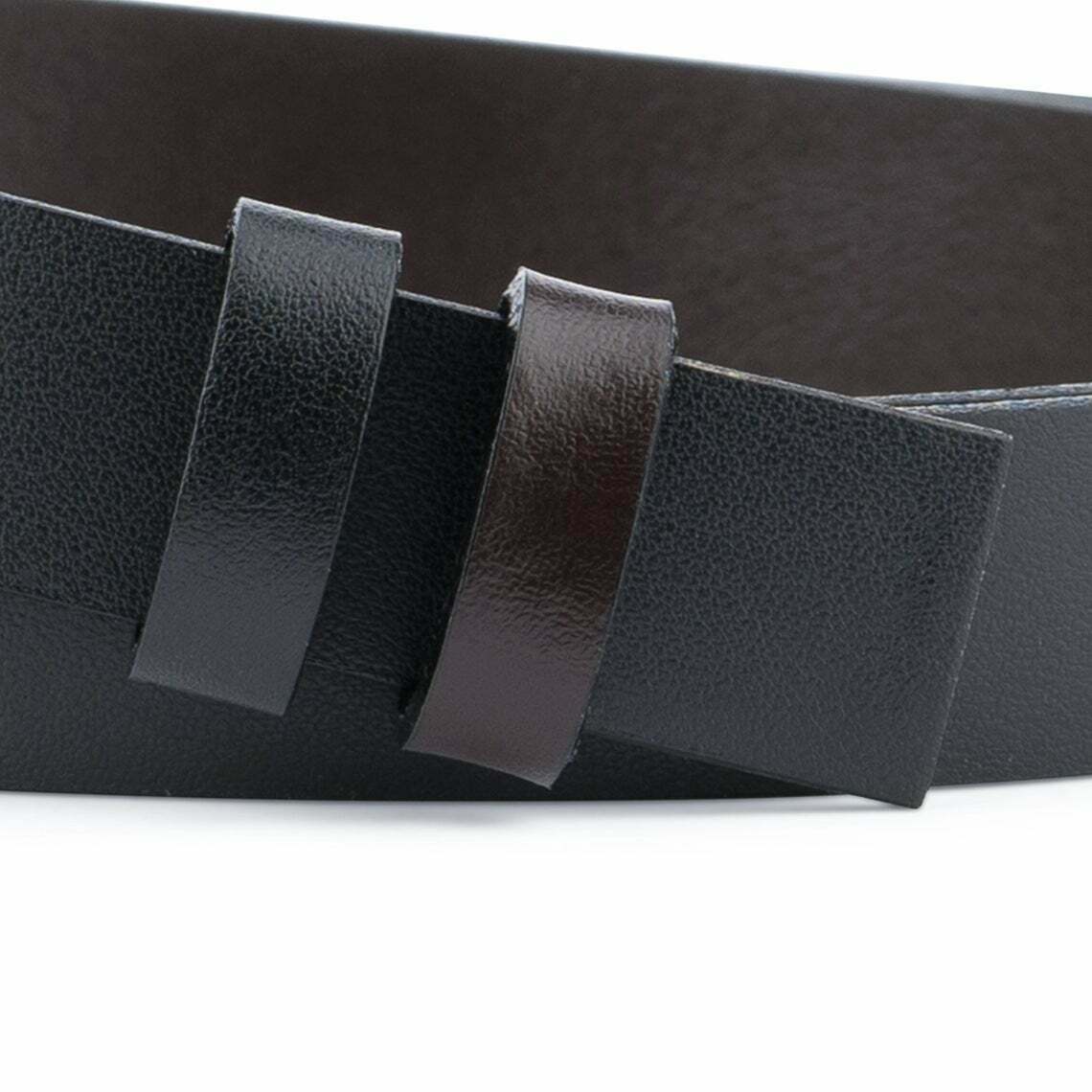 1 Inch Men's Reversible Belt Strap For Cartier Buckles Black Brown 25mm