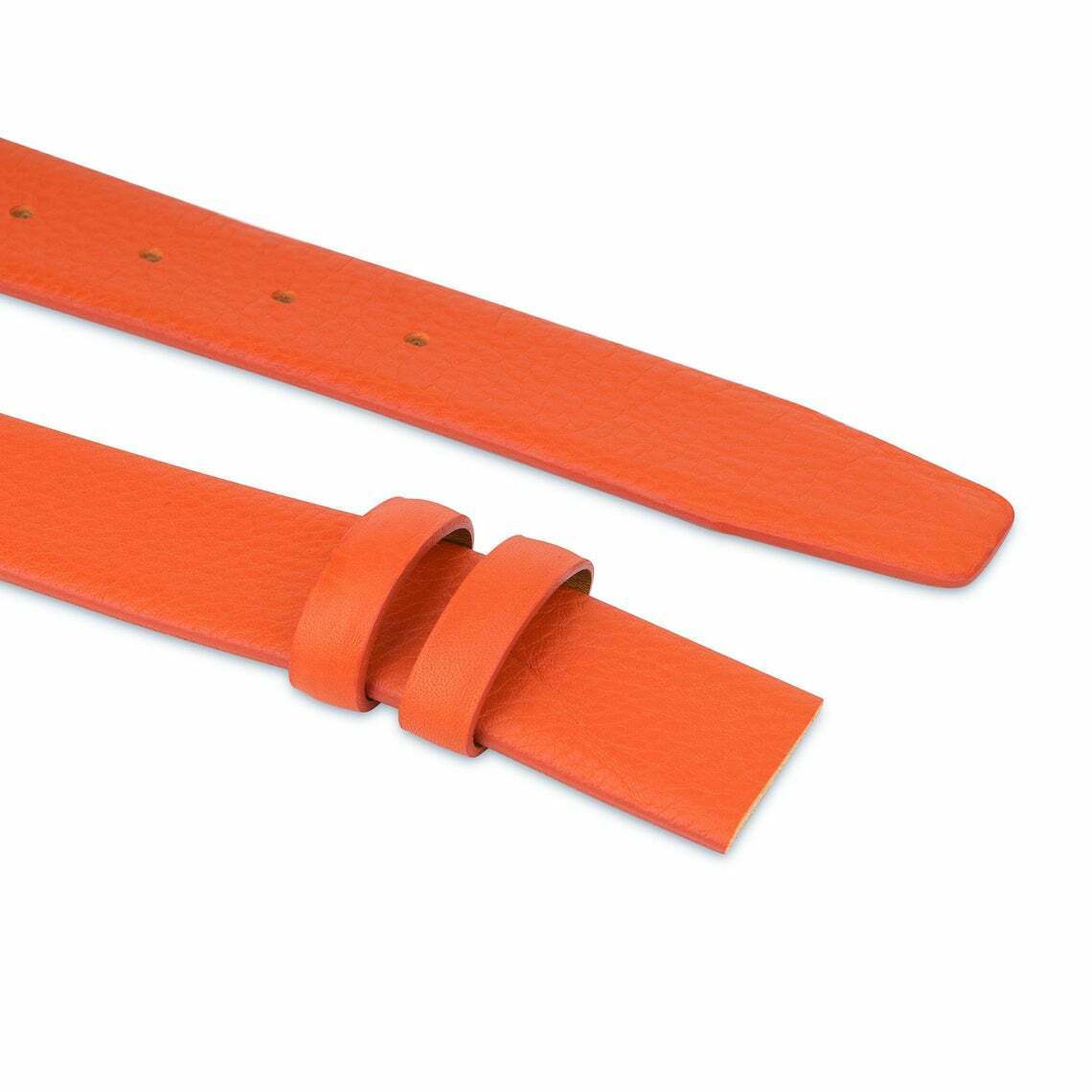 Soft Orange Leather Belt Strap For Dunhill Buckles 35mm Mens Womens Belts