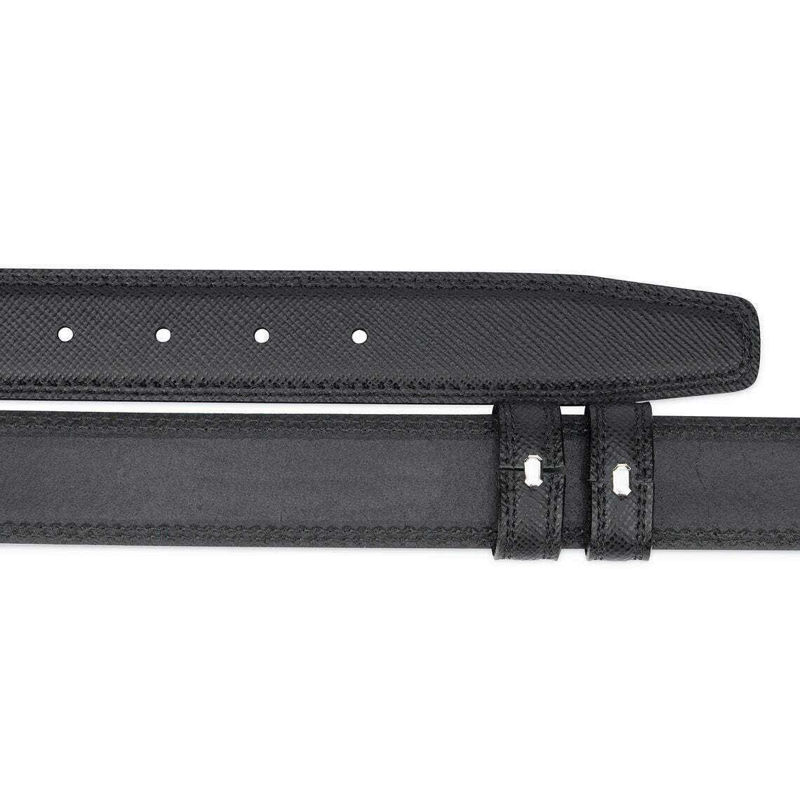 Saffiano Leather Belt Strap For Dunhill Belts 35mm Mens Replacement Genuine