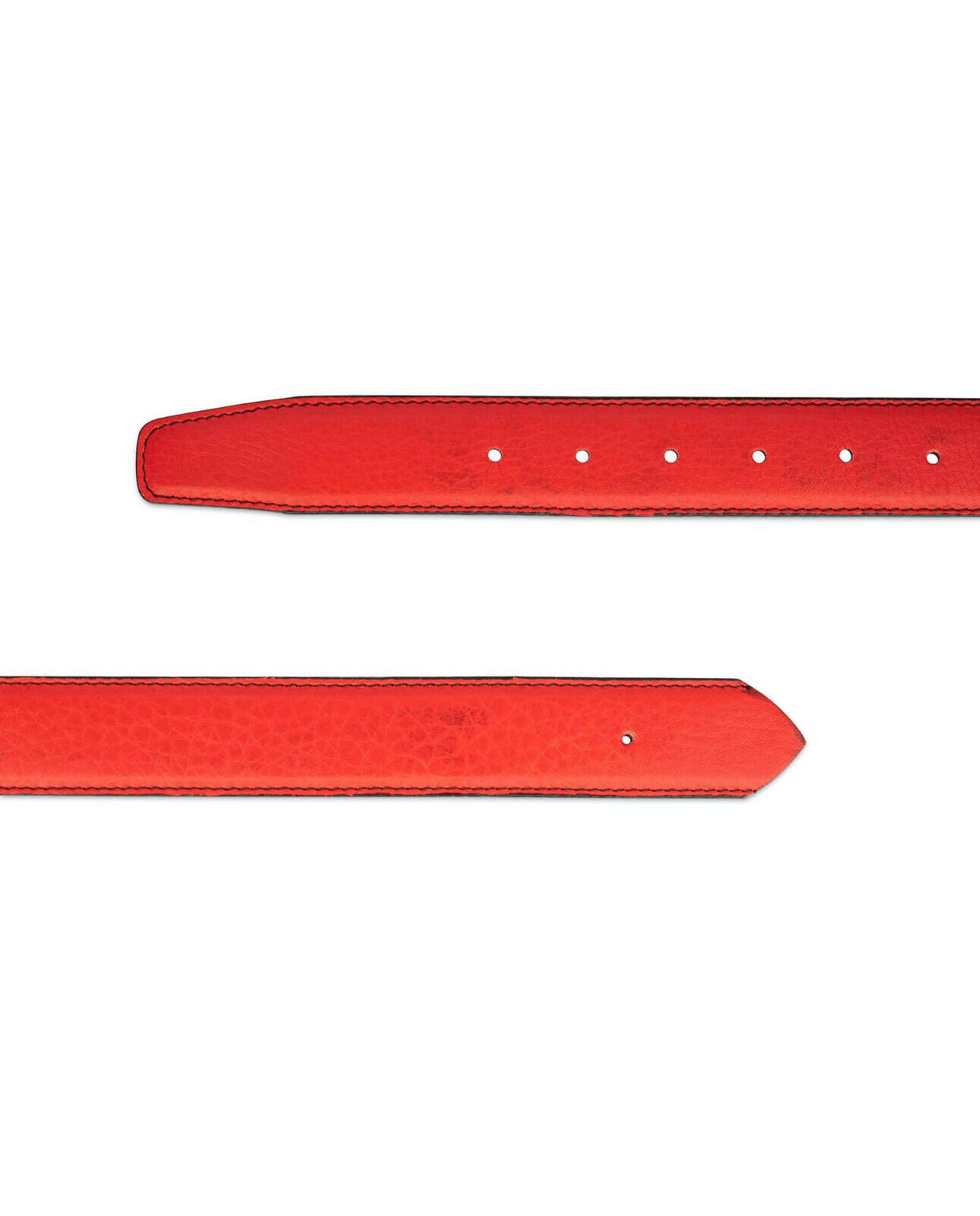 Red Mens Belt Strap For Ferragamo Replacement 35 Mm Genuine Leather