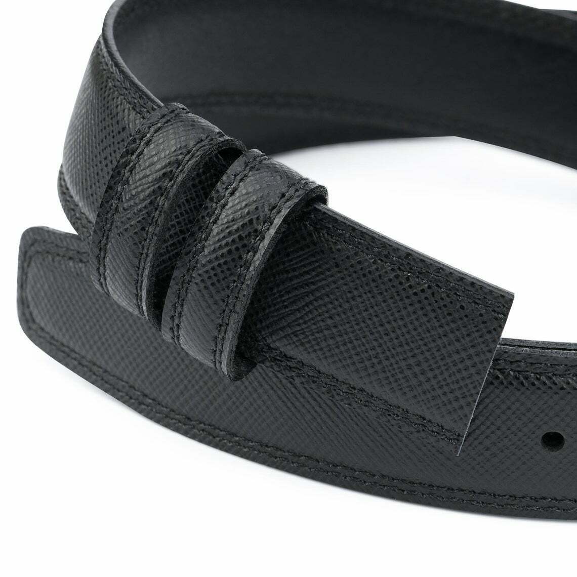 Saffiano Leather Belt Strap For Cartier Belts 35mm Mens Replacement Genuine