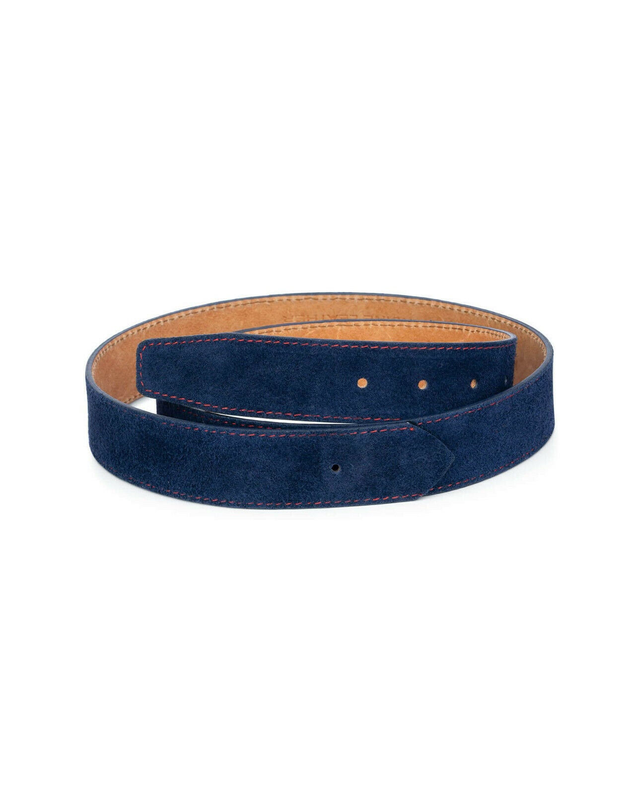 Suede Belt Strap No Buckle Replacement For Dunhill Mens Womens 35 Mm Leather