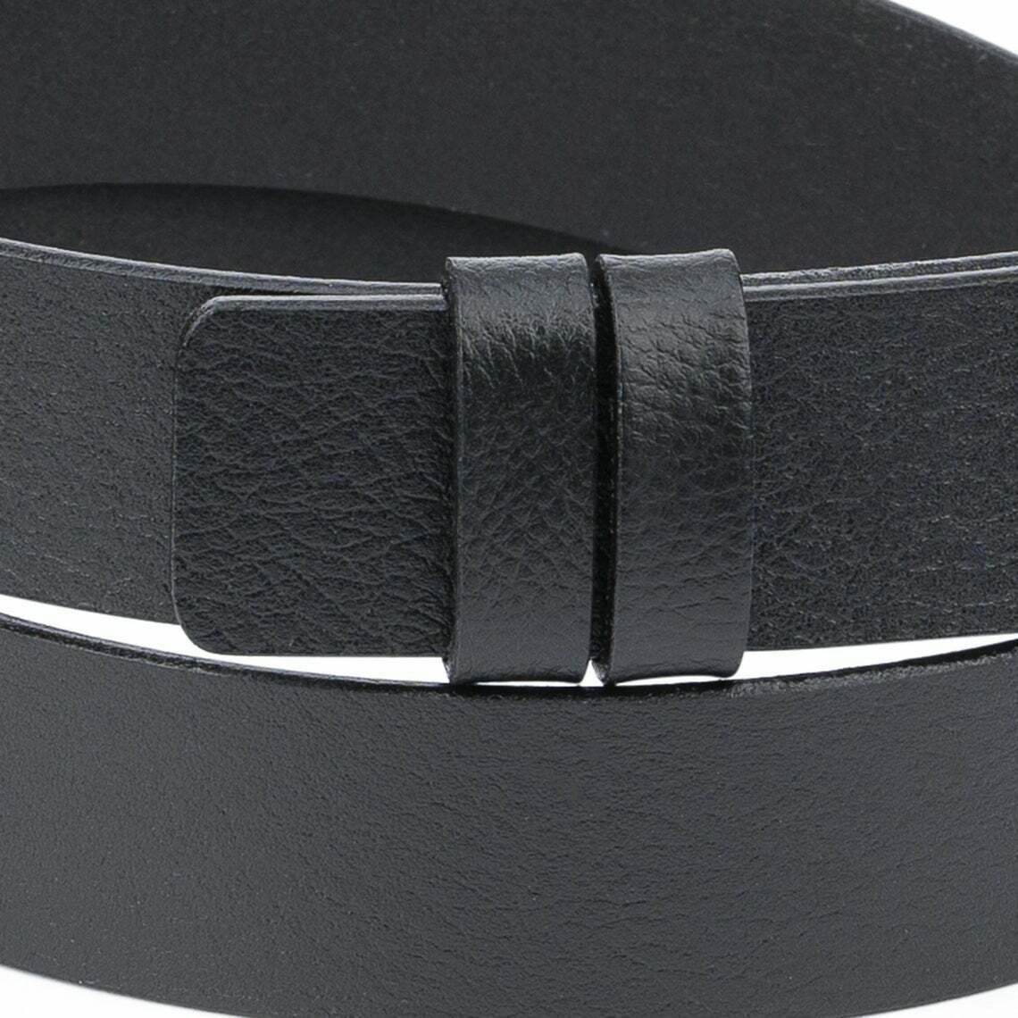 Black Belt Without Buckle For Cartier Belt Mens Genuine Leather Strap 35mm