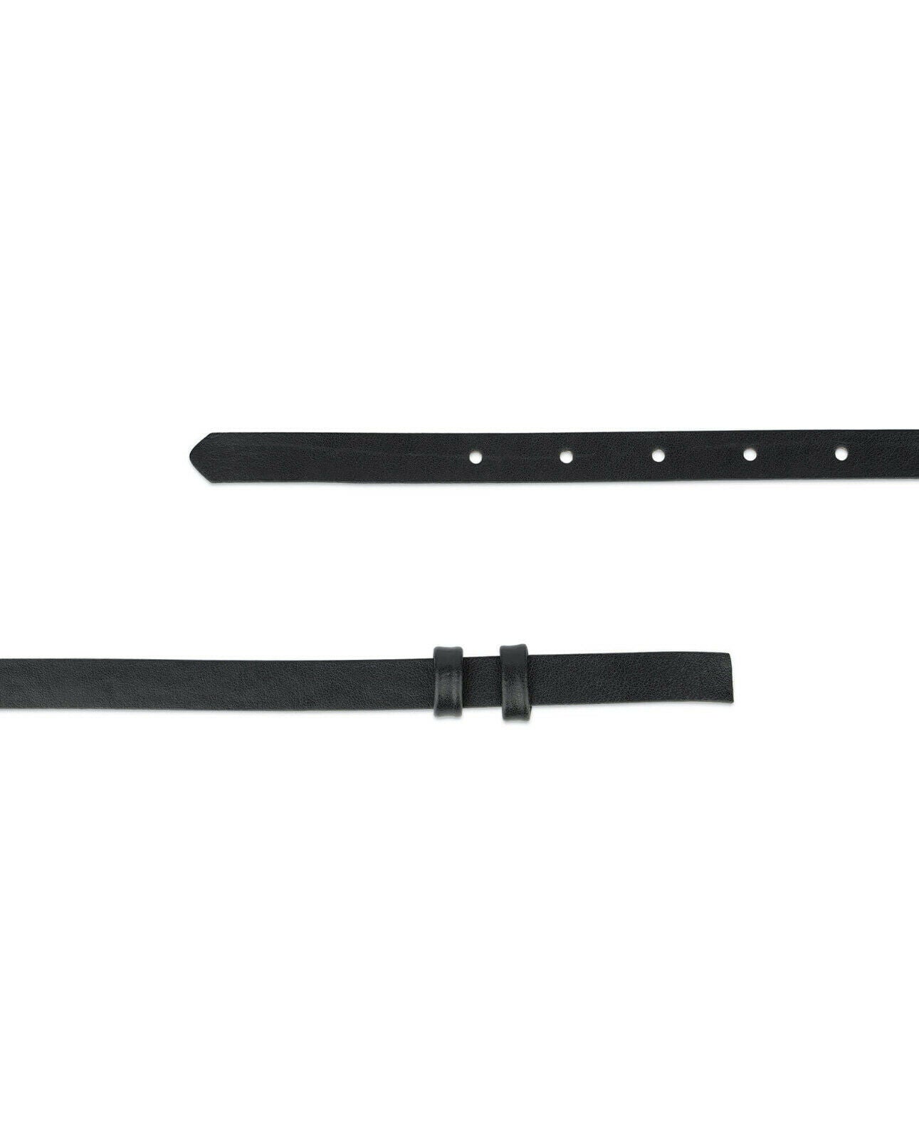 Womens Replacement Belt Straps For Ferragamo Buckle Black Thin 15 Mm Adjustable