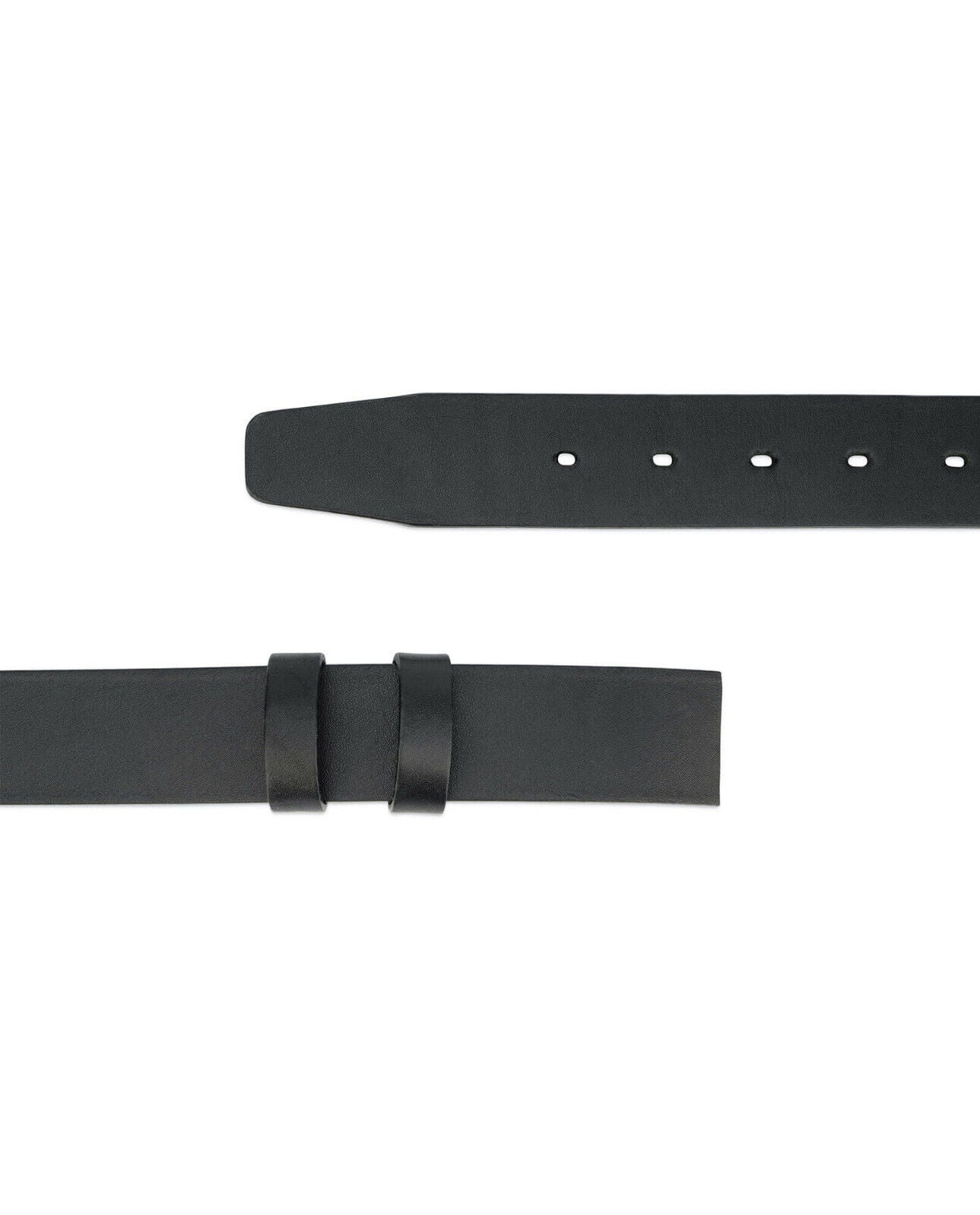 Black Full Grain Leather Belt Strap For Ferragamo Buckle 35 Mm Replacement