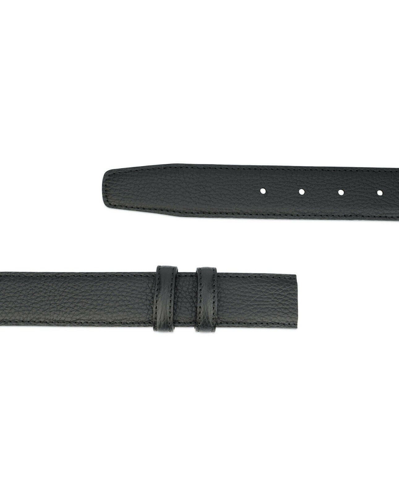 Black Leather Belt Strap For Dunhill Replacement Adjustable Genuine 35 Mm