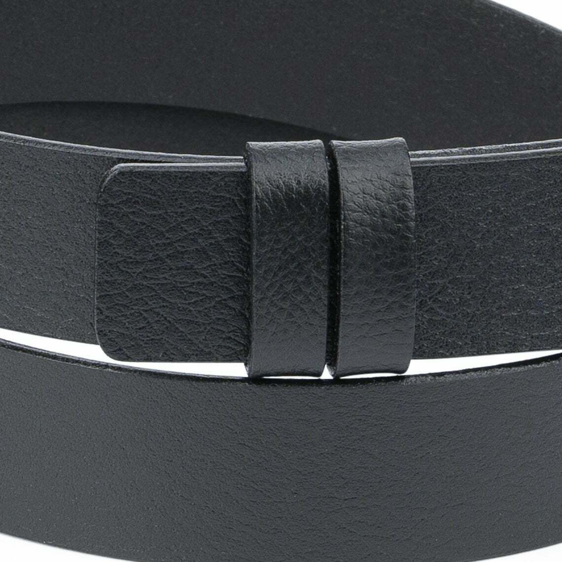 Black Belt Without Buckle For Ferragamo Belt Mens Genuine Leather Strap 35mm