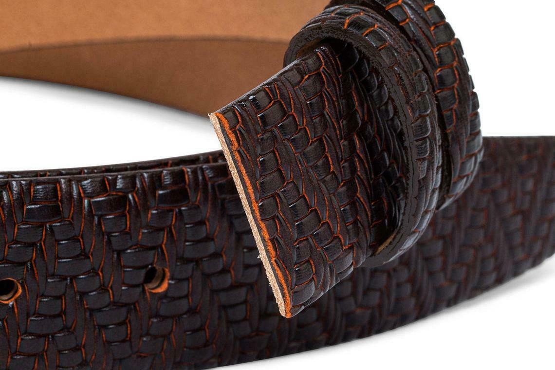 Mens Luxury Belt Strap For Dunhill Buckles 35mm Brown Genuine Leather Premium