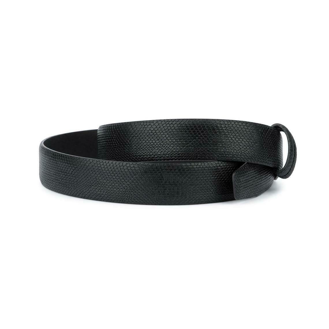 Luxury Snakeskin Belt Mens Replacement Strap For Montblanc Buckles Black 35mm