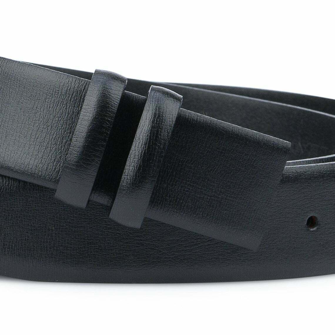 35 Mm Black Leather Belt Without Buckle For Dunhill Mens Replacement Belt Strap