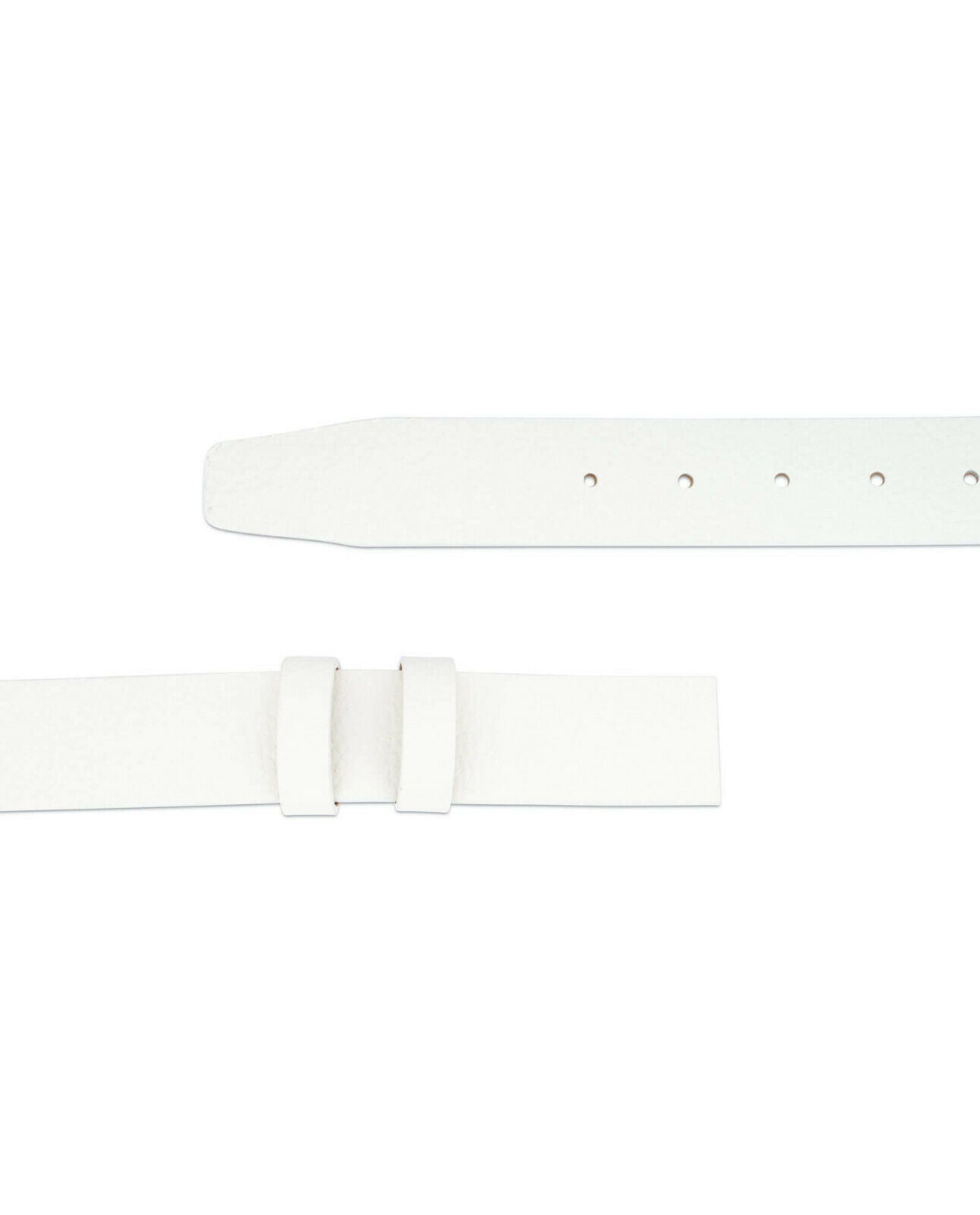 White Leather Belt Strap Replacement For Cartier Mens Womens Real Calf 35mm