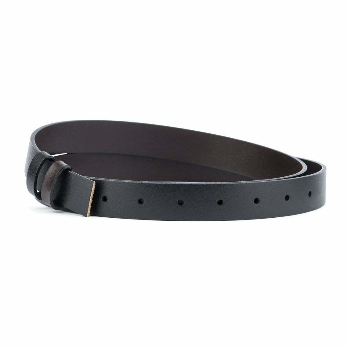 1 Inch Men's Reversible Belt Strap For Cartier Buckles Black Brown 25mm