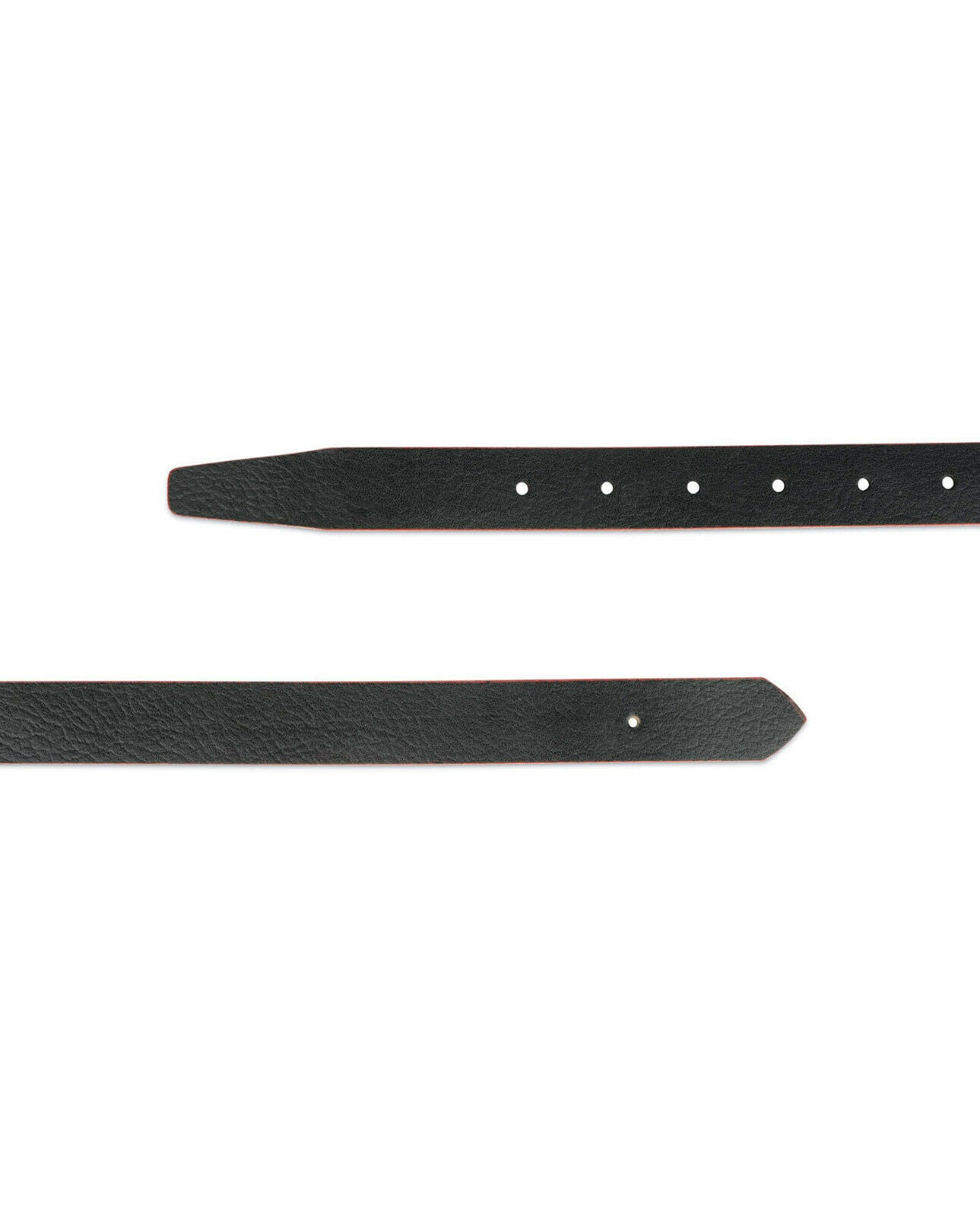 Black Leather Belt Straps For Montblanc 1 Inch Mens Womens Red Edges 25 mm