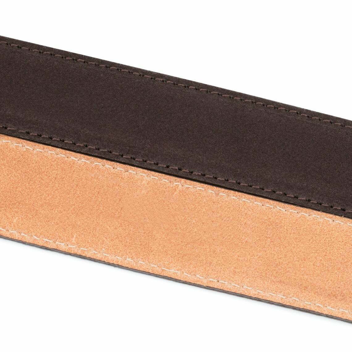 Dark Brown Suede Leather Belt Strap For Montblanc Buckles 35 Mm Mens Belts