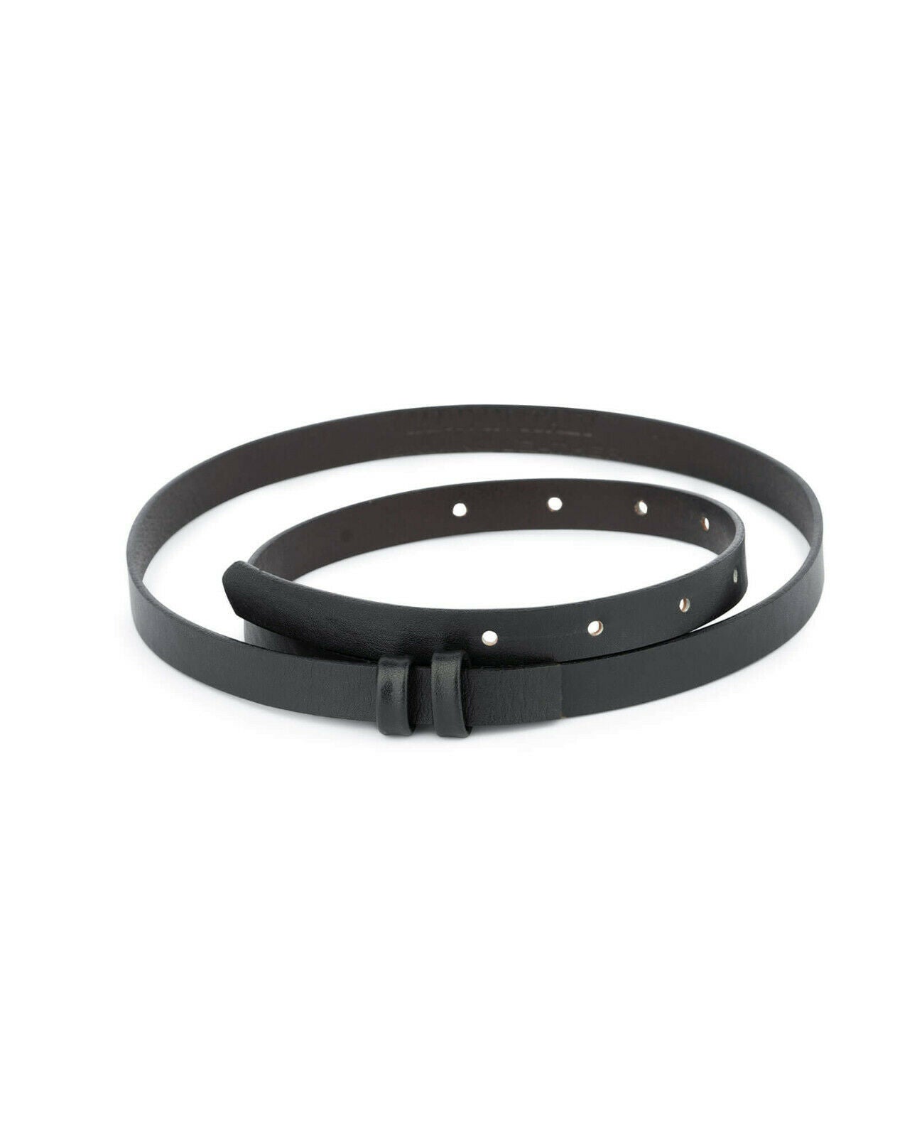 Womens Replacement Belt Straps For Ferragamo Buckle Black Thin 15 Mm Adjustable