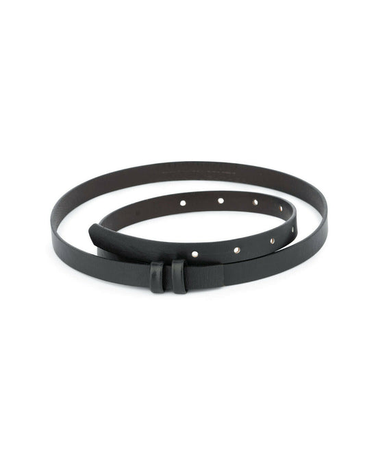 Womens Replacement Belt Straps For Ferragamo Buckle Black Thin 15 Mm Adjustable