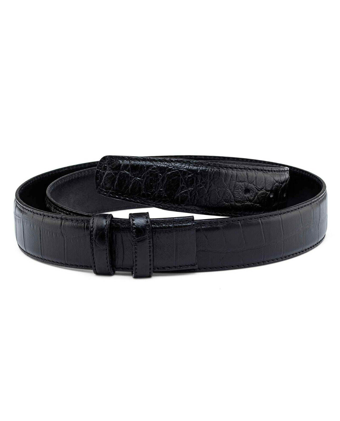 Croco Embossed Belt Strap 35 Mm For Dunhill Adjustable Replacement Strap