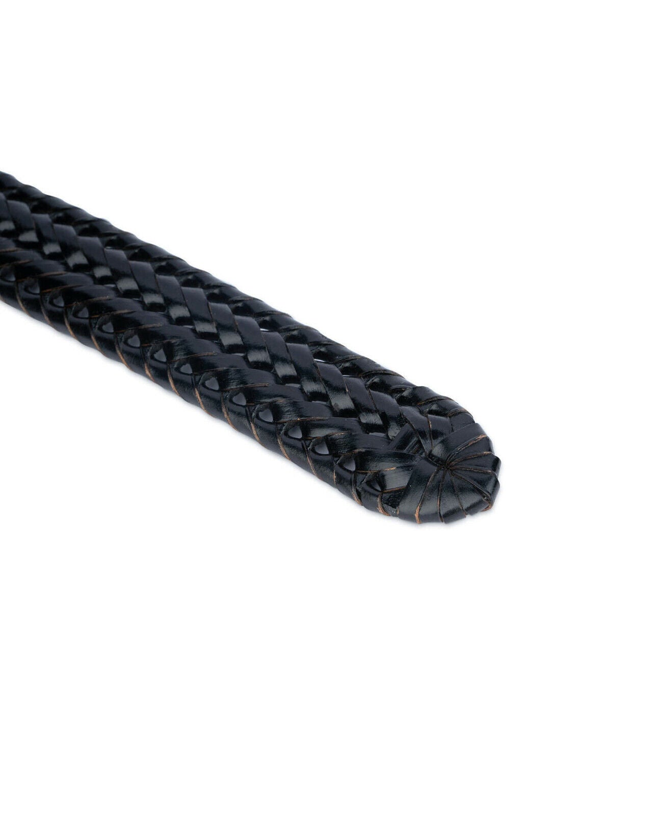 Woven Mens Belt Strap For Montblanc Buckles Replacement Black Real Leather 35 Mm