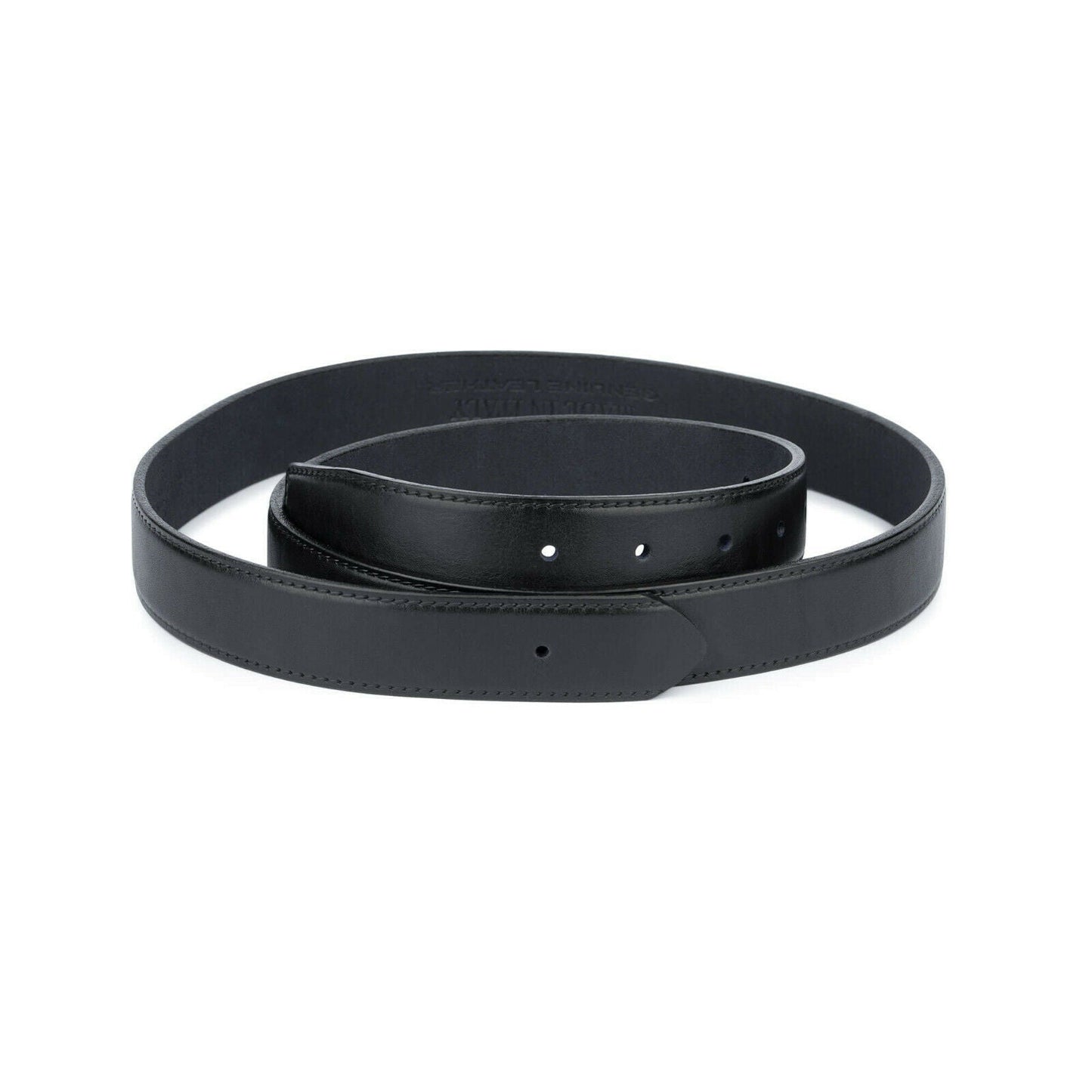 Full Grain Leather Belt Strap For Hermes Buckles 30 Mm Replacement Black