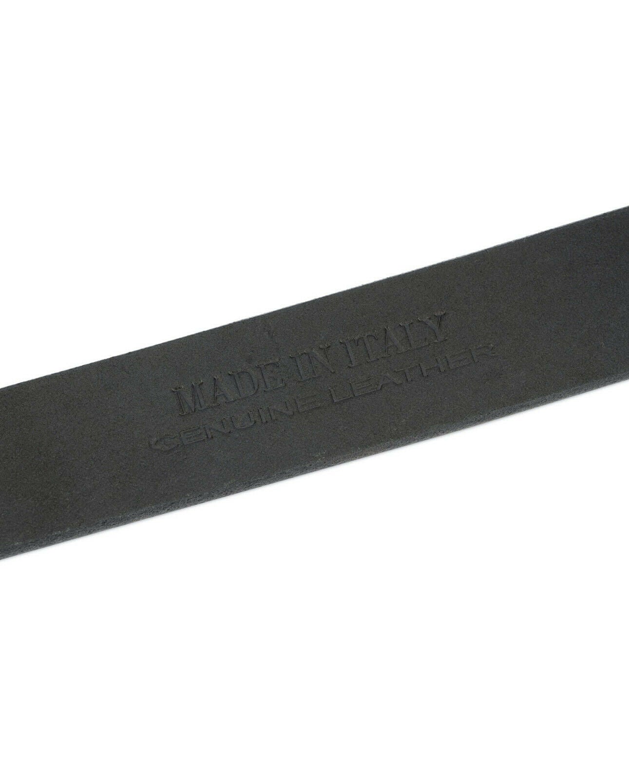 Black Belt Strap For Dunhill Buckle Full Grain Leather Mens Woven Emboss 35 Mm