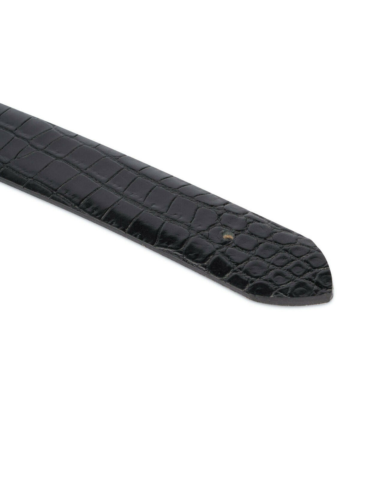 Mens Croco Embossed Belt Strap For Louis Vuitton Buckles 35 Mm Replacement Real