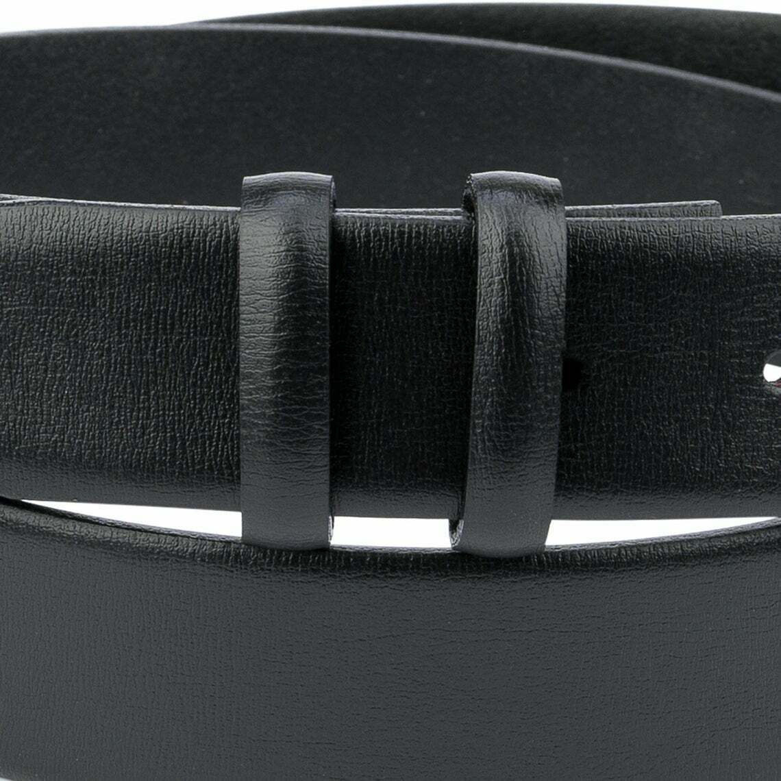 35 Mm Black Leather Belt Without Buckle For Dunhill Mens Replacement Belt Strap