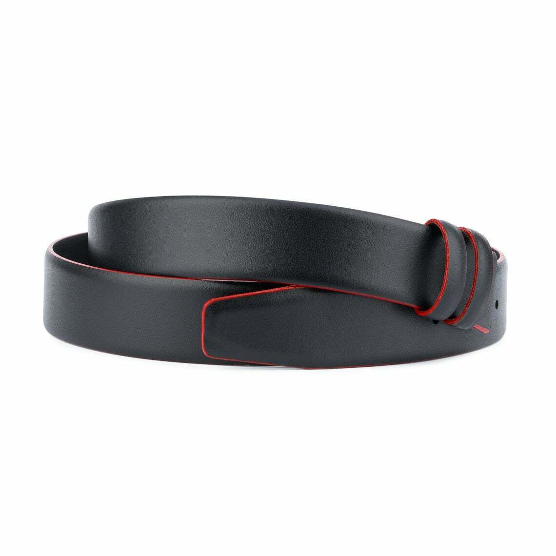 Black Leather Belt Strap For Ferragamo Buckles 35 Mm Replacement Men Adjustable