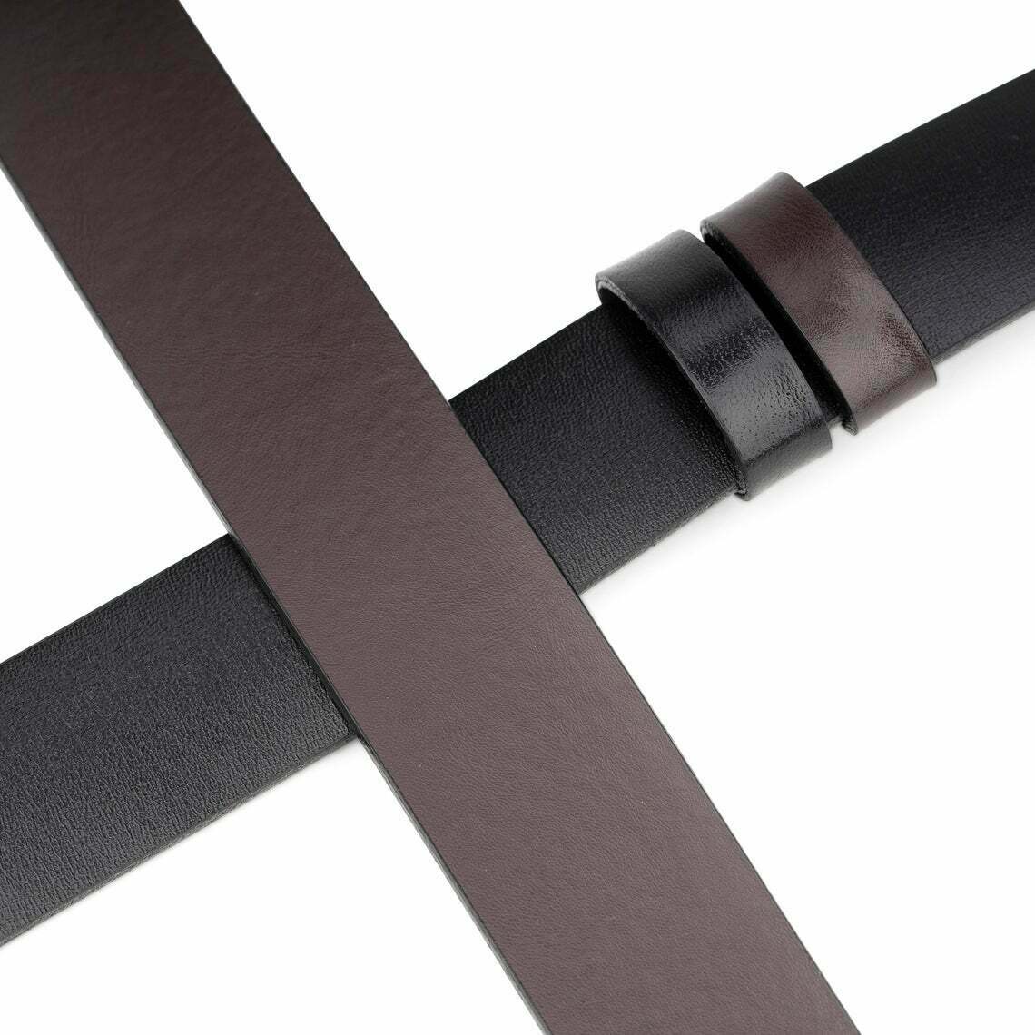 Reversible Belt Mens Leather Strap For Cartier Belts 35mm Black Brown 1 3-8''