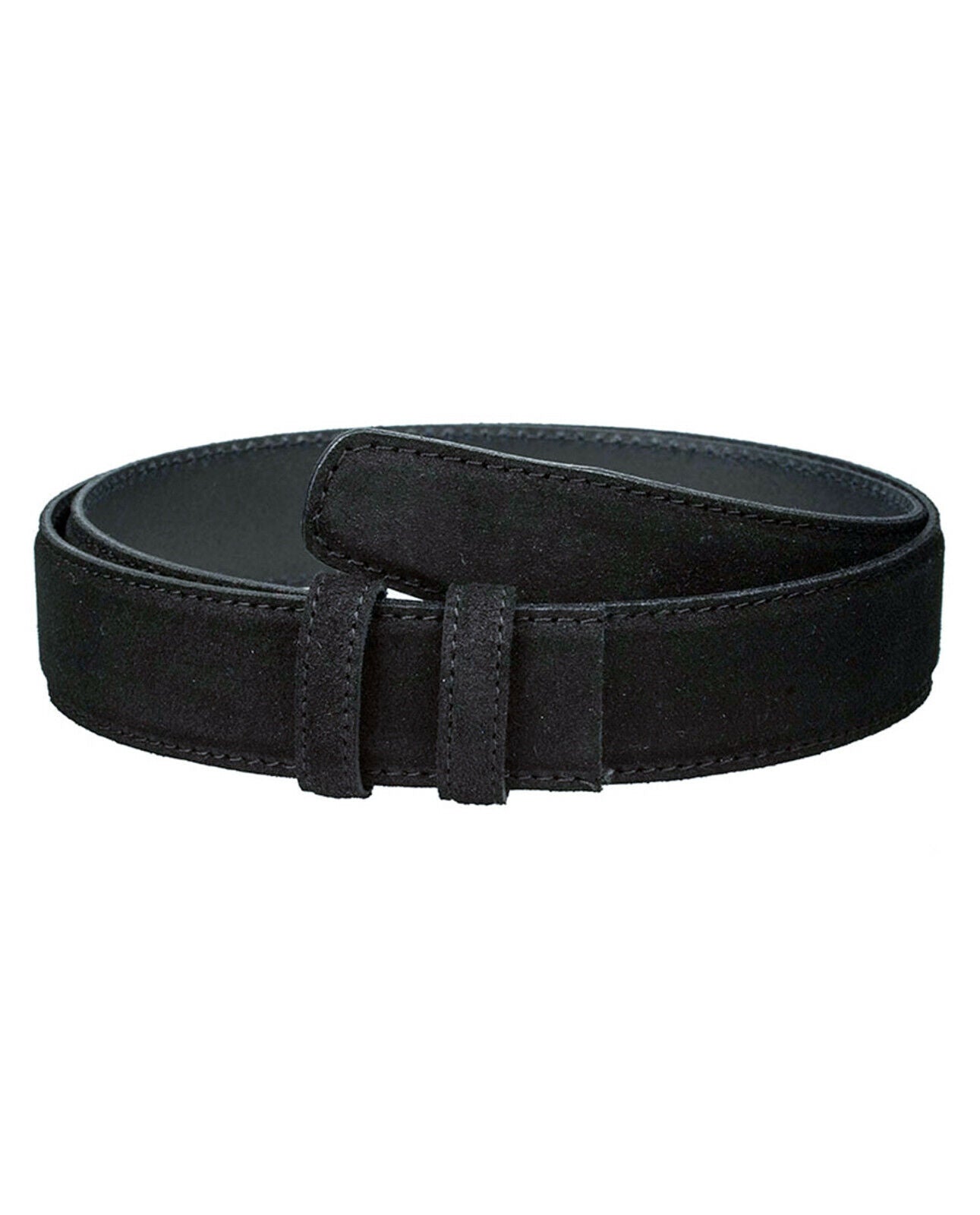 Black Suede Belt Strap Without Buckle For Montblanc 35mm Replacement Strap