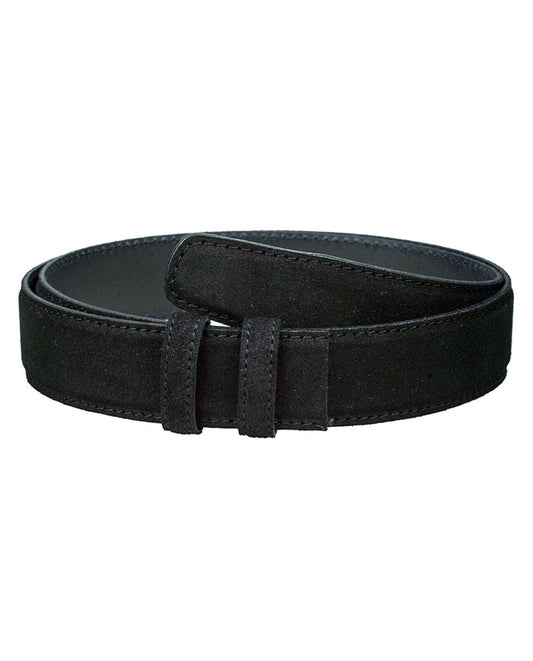 Black Suede Belt Strap Without Buckle For Montblanc 35mm Replacement Strap