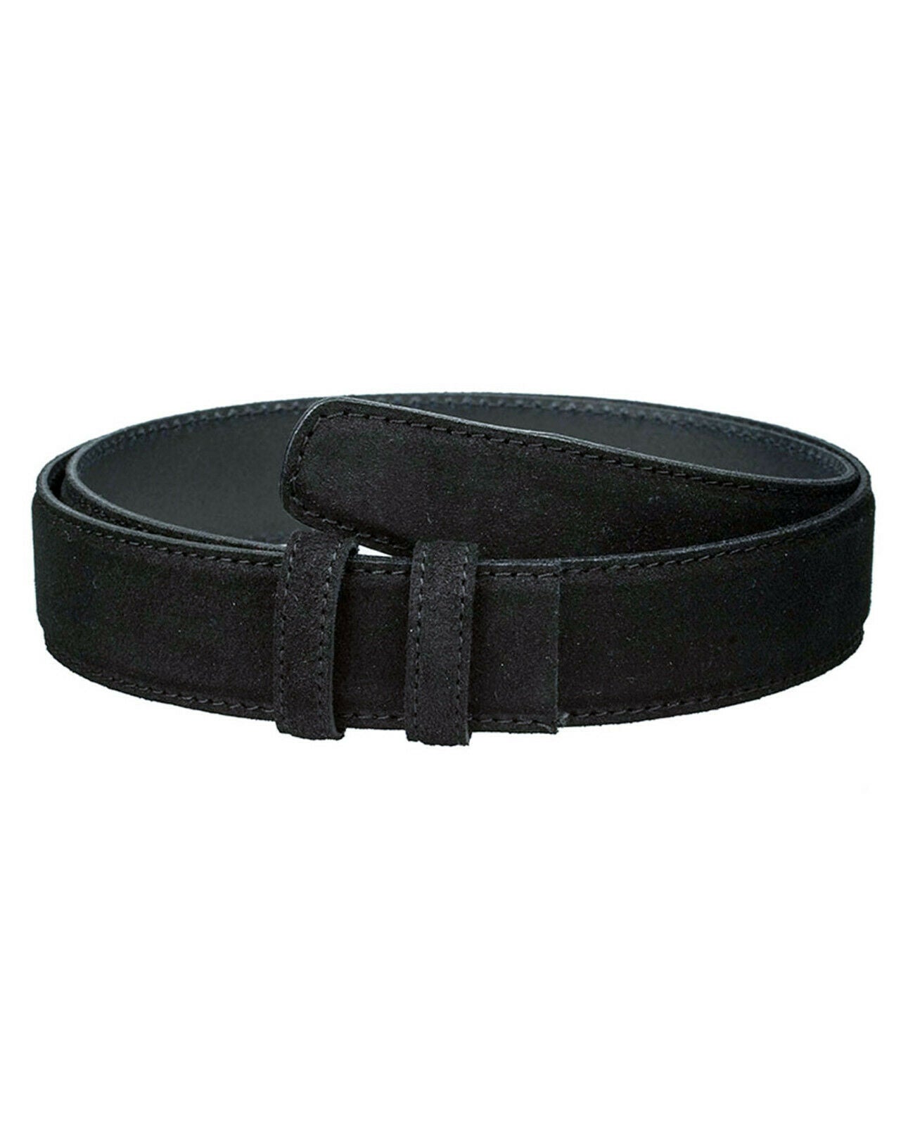 Black Suede Belt Strap Without Buckle For Dunhill 35mm Replacement Strap