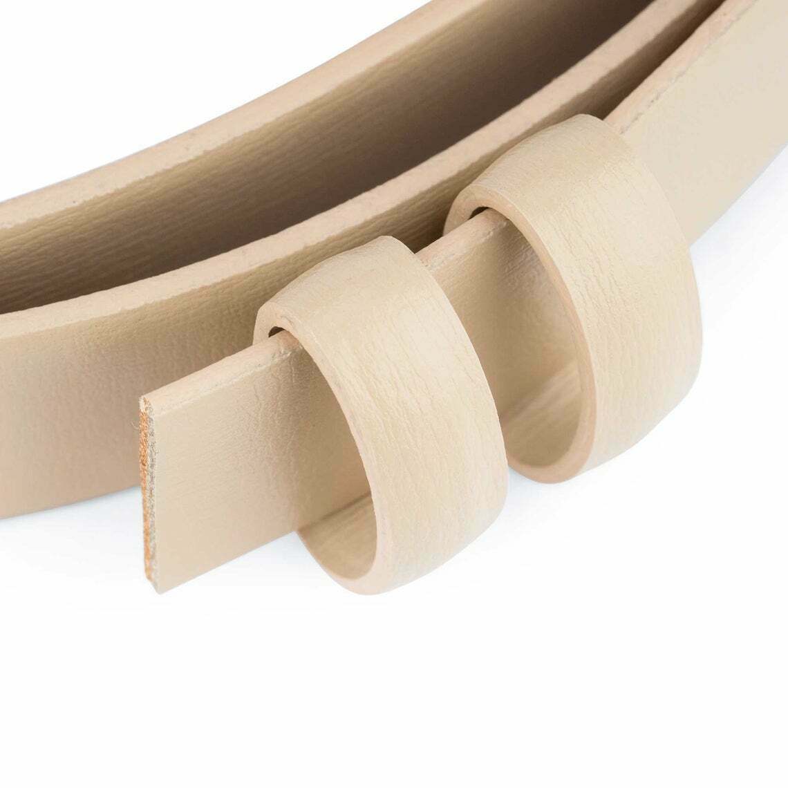 Beige Leather Belt Strap Womens For Ferragamo Buckle 1” Tan Brown 100% Leather