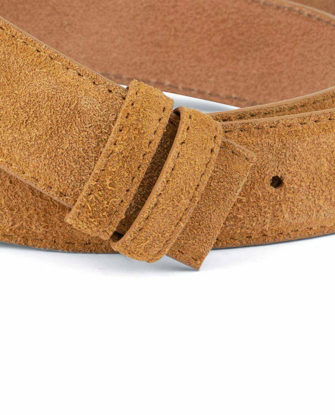 Camel Suede Belt Suede Belt Mens Beige Leather Belt 