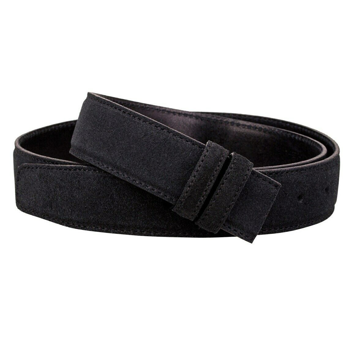 Belt Strap For Dunhill Buckles Black Suede Mens Belts Replacement 35 Mm Italy