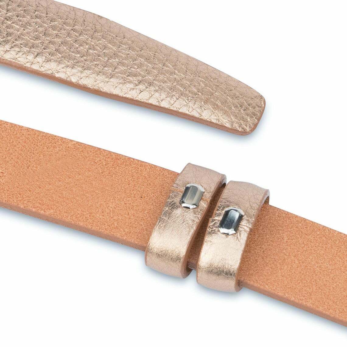 Rose Gold Belt Strap Replacement For Ferragamo Buckles 25mm Womens 100% Leather