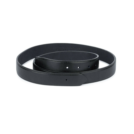 Full Grain Leather Belt Strap For Louis Vuitton Buckles 30 Mm Replacement Black Italy