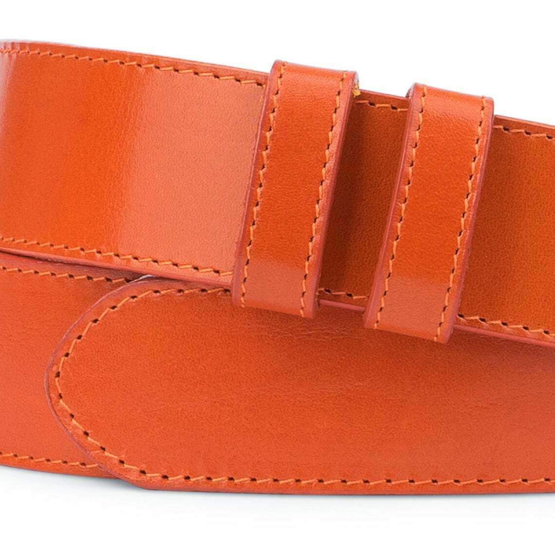 Tan Wide Leather Belt Strap 40mm Replacement For Ferragamo Buckles Brown Veg Tan
