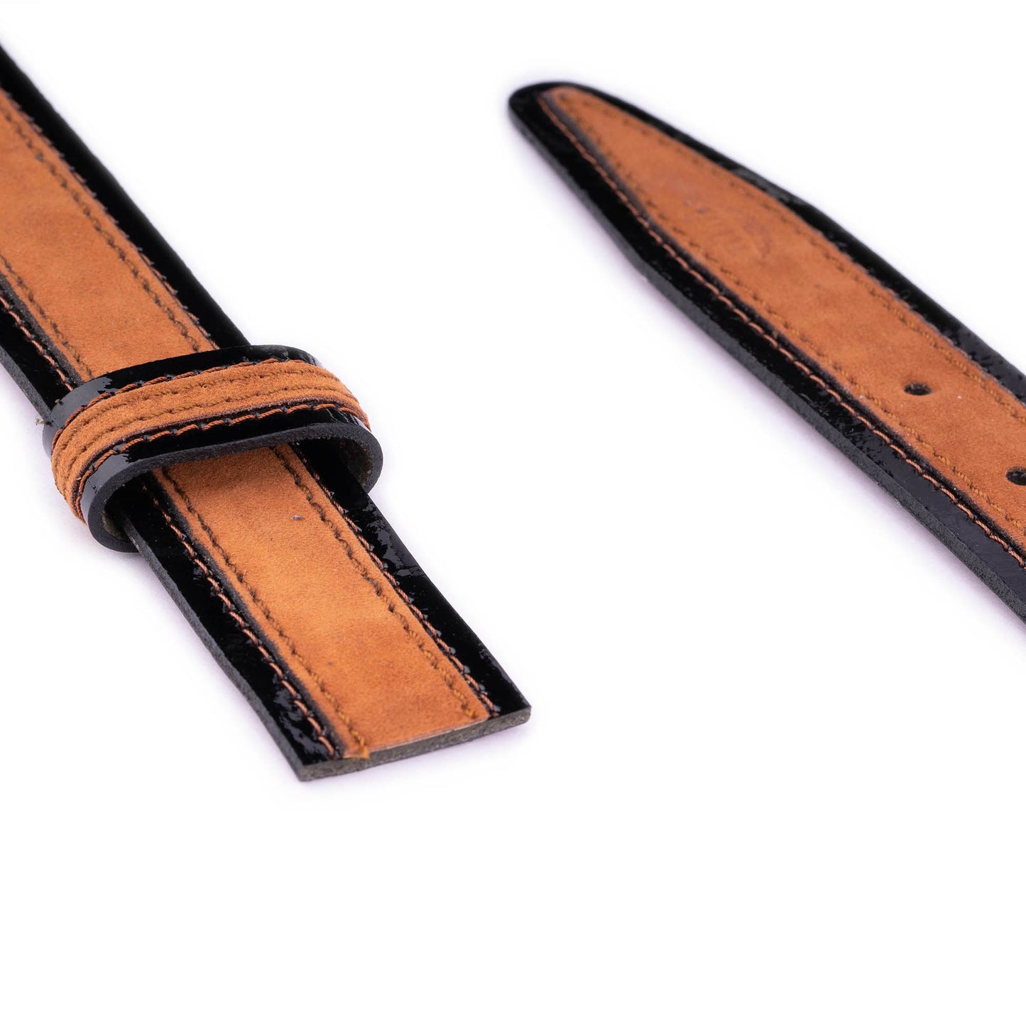 Beige Suede 3.5 cm Luxury Leather Belt Strap For Ferragamo Buckles Black Patent