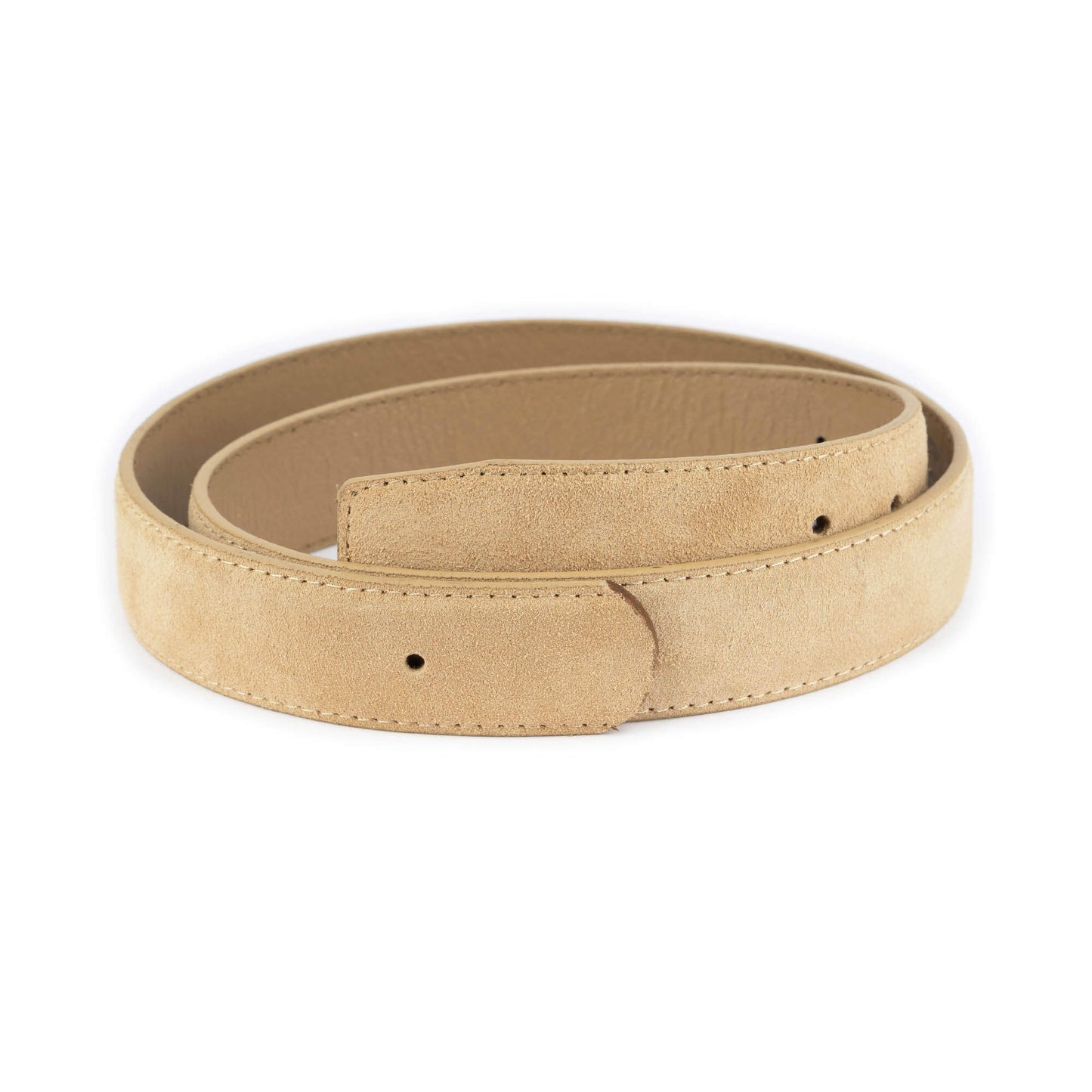 Beige Suede Replacement Belt Strap For Cartier Buckles 35 mm