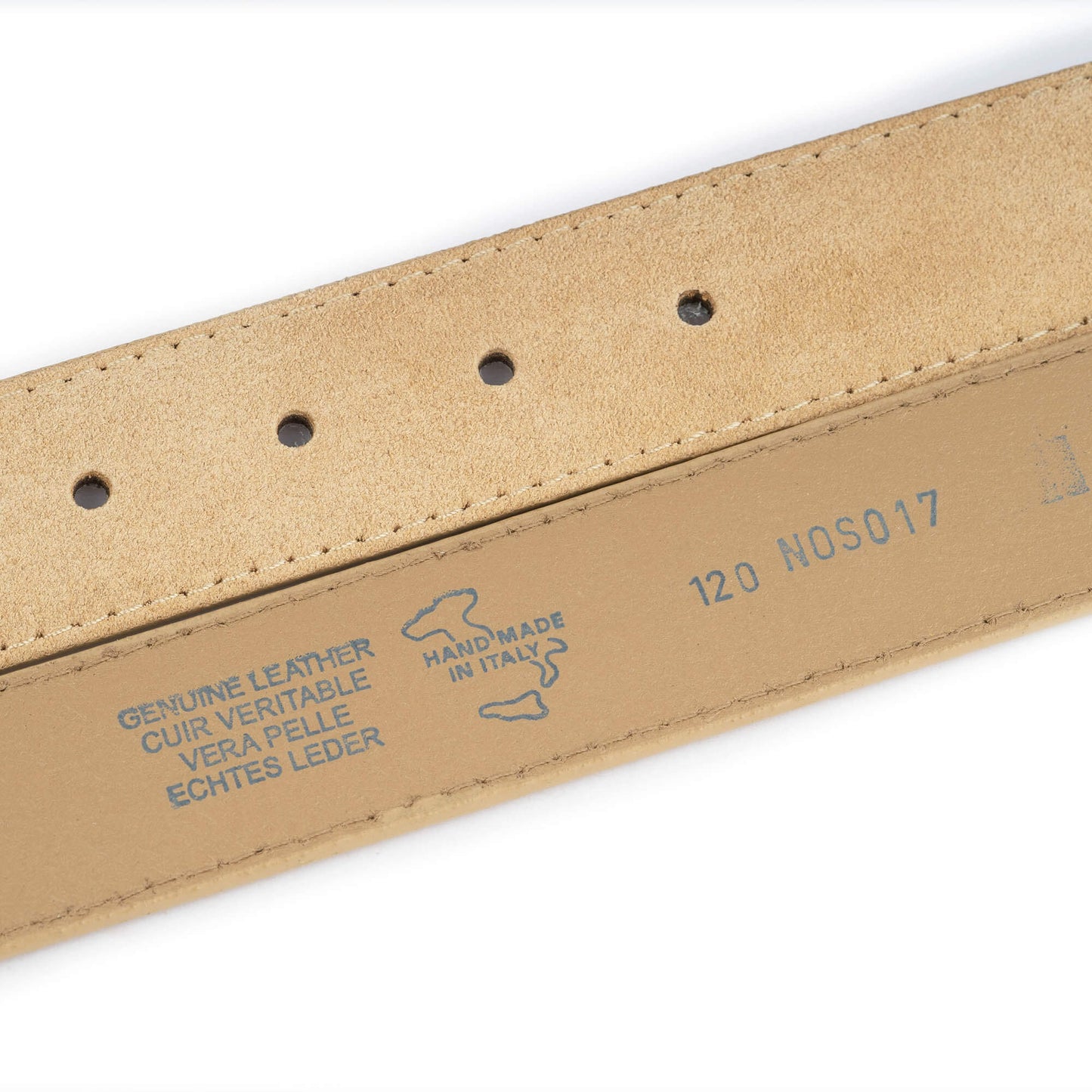 Beige Suede Replacement Belt Strap For Cartier Buckles 35 mm