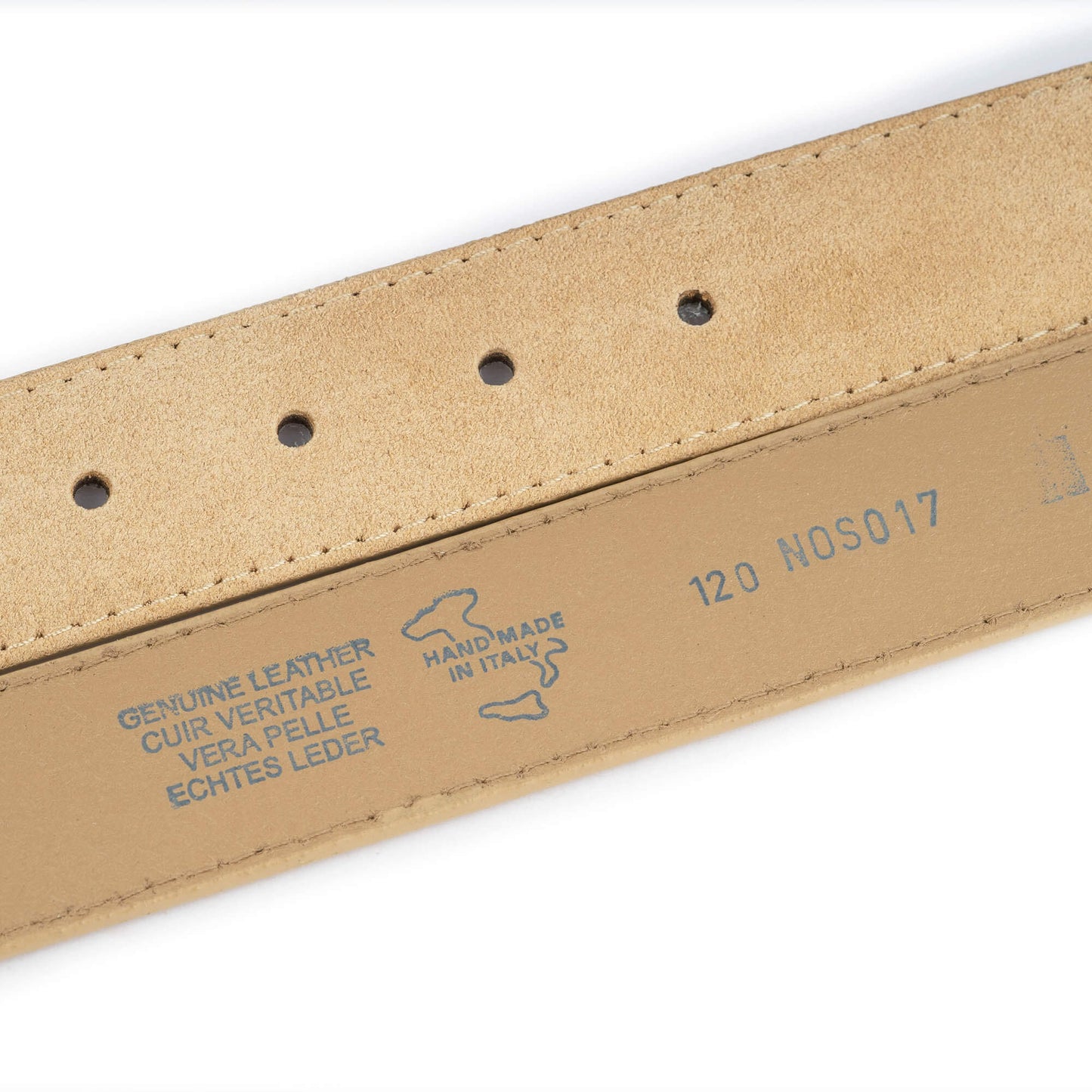 Beige Suede Replacement Belt Strap For Montblanc Buckles 35 mm