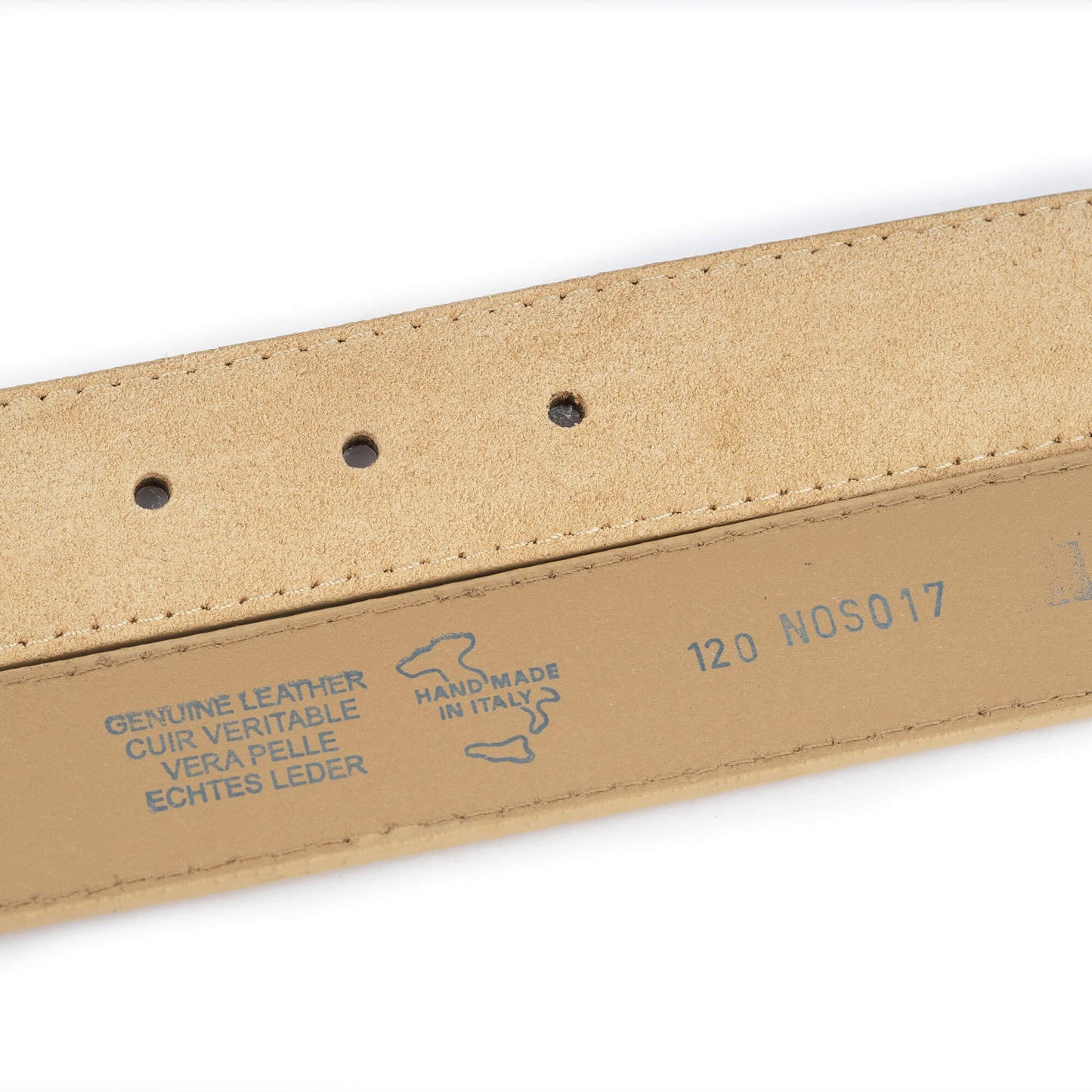 Beige Suede Replacement Leather Belt Strap For Montblanc Buckles 35 mm