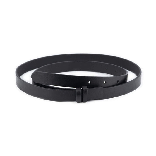 Black Belt Strap For Fendi Buckle Replacement Full Grain Leather