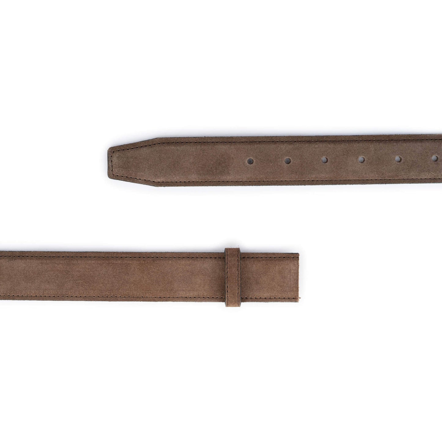 Brown Taupe Suede Belt Strap for Dunhill Buckles Replacement Reversible