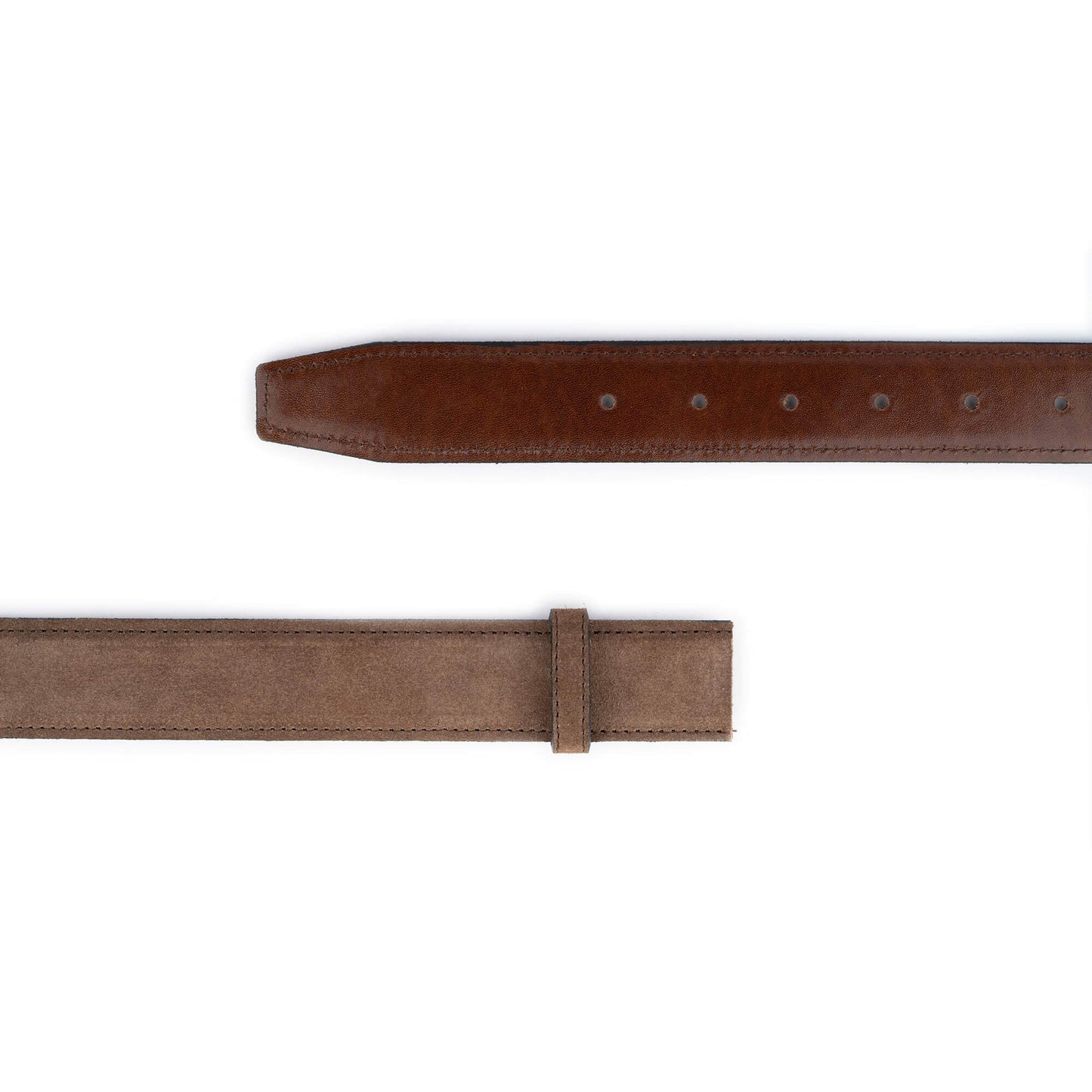 Brown Taupe Suede Belt Strap for Dunhill Buckles Replacement Reversible