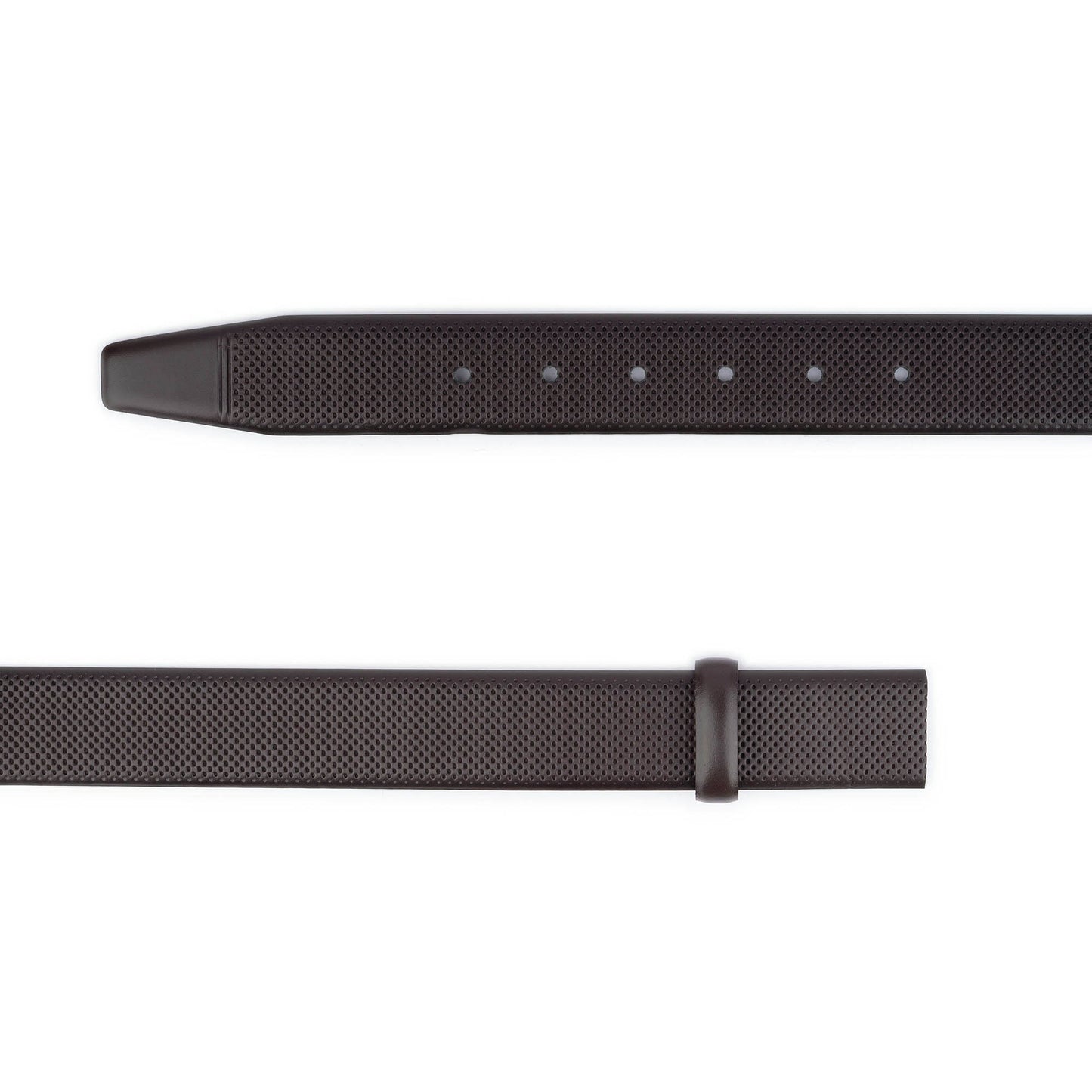 Dark Brown 3.5 cm Perforated Leather Belt Strap For Dunhill Buckles Replacement