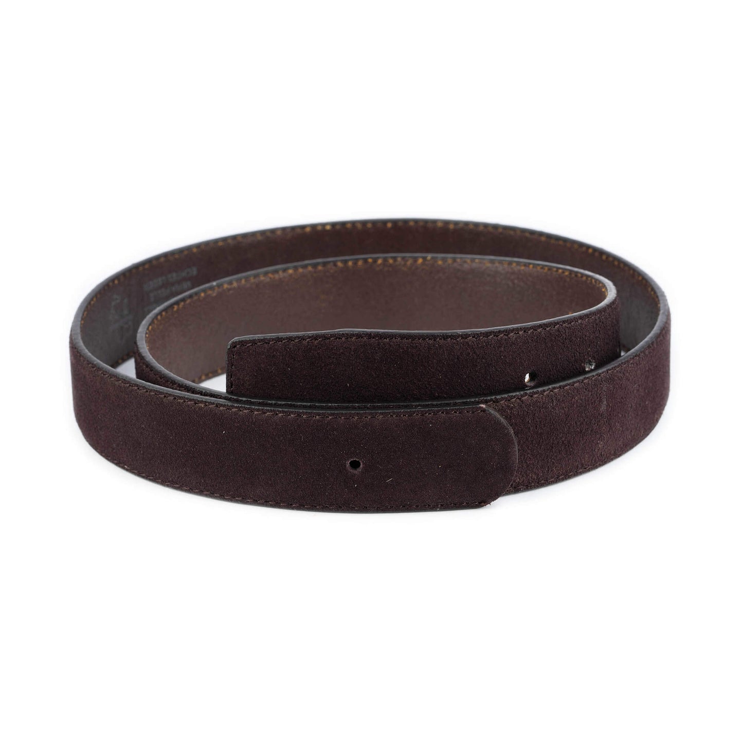 Dark Brown Suede Replacement Belt Strap For Cartier Buckles 35 mm