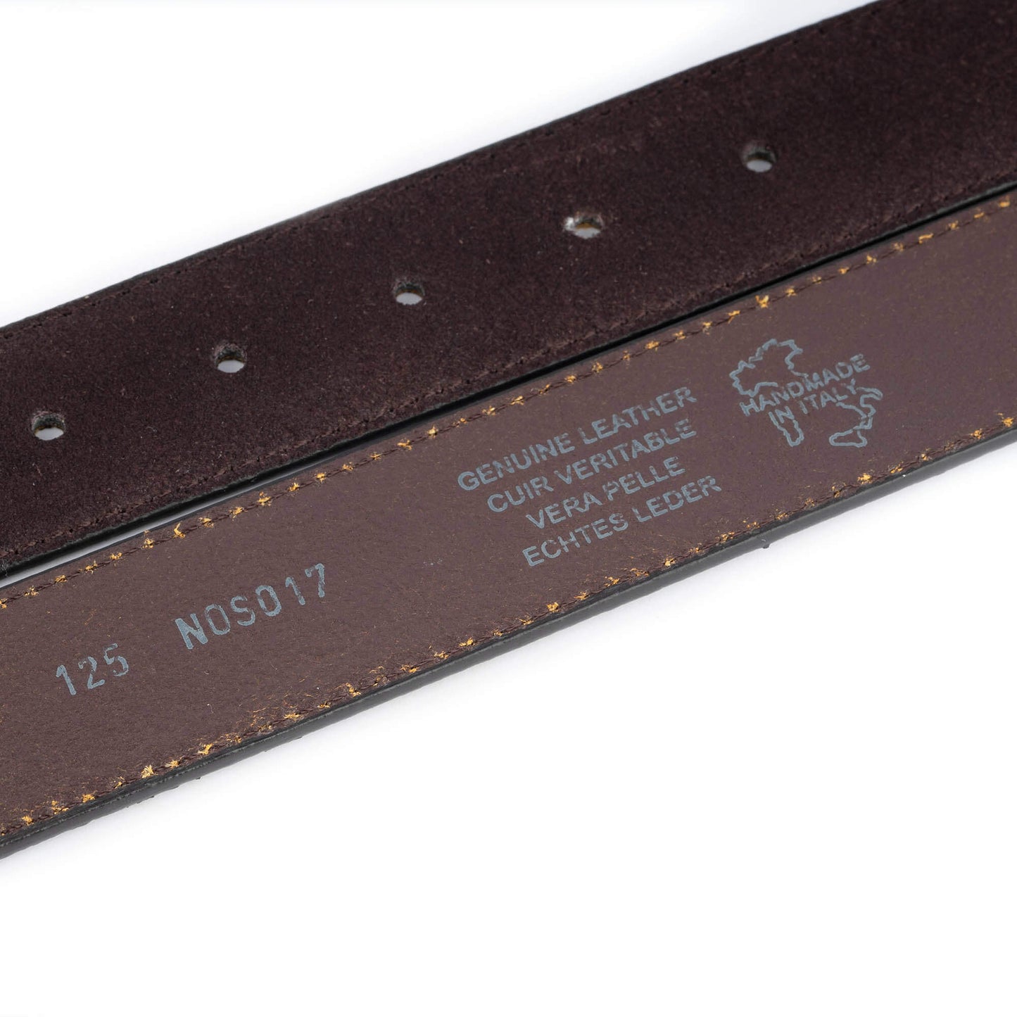 Dark Brown Suede Replacement Belt Strap For Cartier Buckles 35 mm