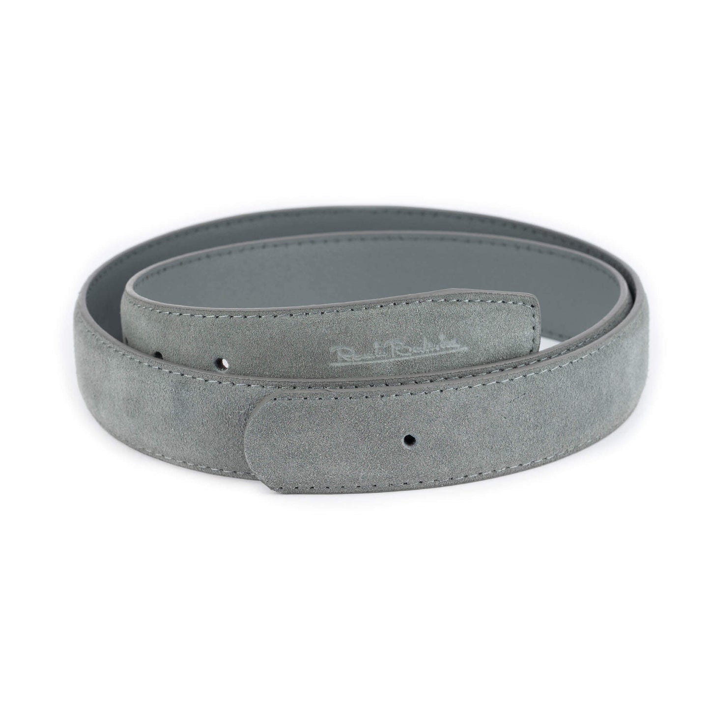 Grey Suede Replacement Belt Strap For Cartier Buckles 35 mm