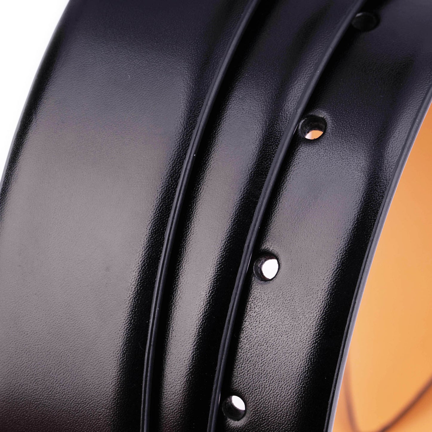 Mens 3.5 cm Black Vegan Leather Belt Strap For Versace Buckles Replacement